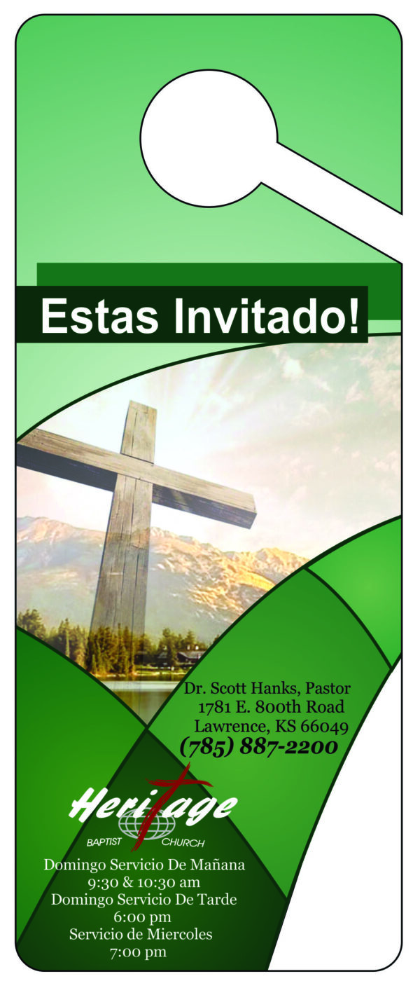 Custom Door Hanger - Cross (SPANISH)