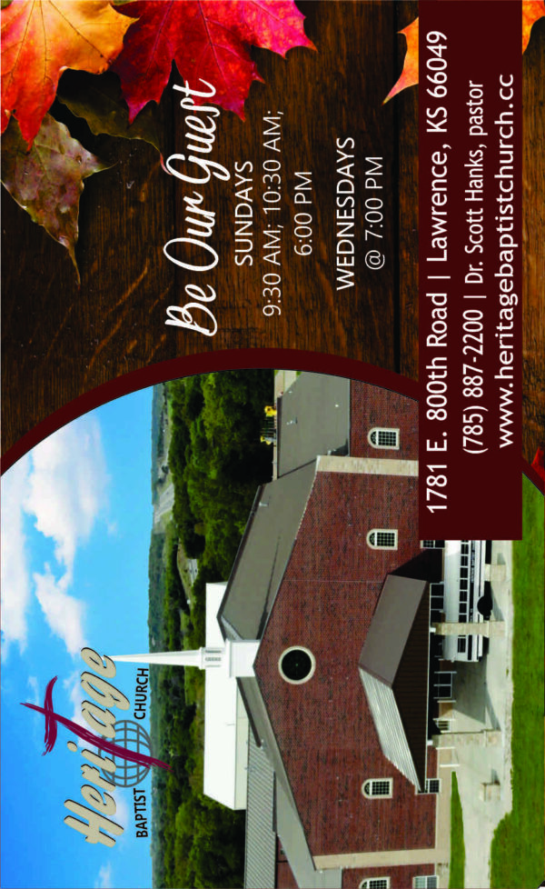 Be Our Guest (Fall) - Tract Card