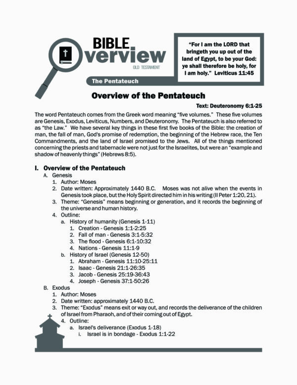 The Pentateuch, Bible Overview Curriculum - Image 3