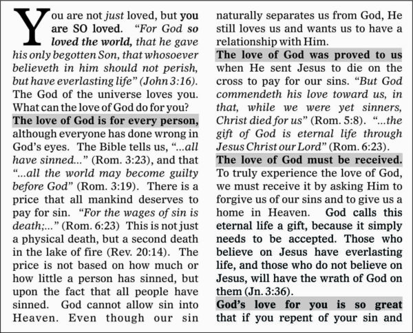 01 You Are So Loved (gospel tract) - Image 2