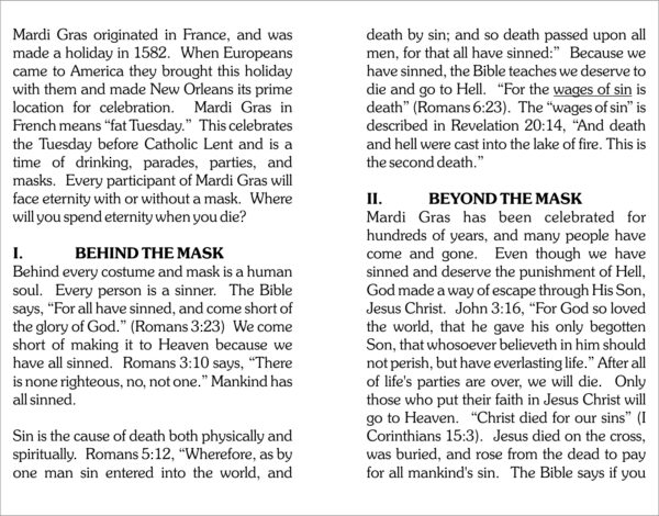 02 Behind the Mask gospel tract - Image 2