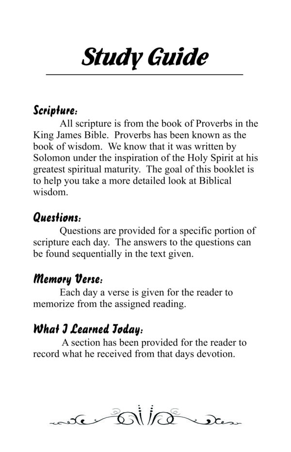 Booklet: Devotions in Proverbs - Image 3